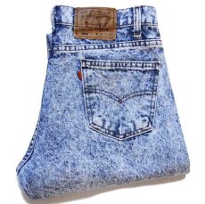 画像1: 90s USA製 Levi'sリーバイス 505 ケミカルウォッシュ デニムパンツ w33 L30★アシッド (1)