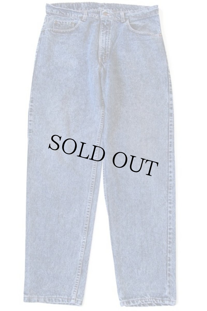 画像2: 90s USA製 Levi'sリーバイス 550 ケミカルウォッシュ カラーデニムパンツ 紺 w38 L32★アシッド (2)