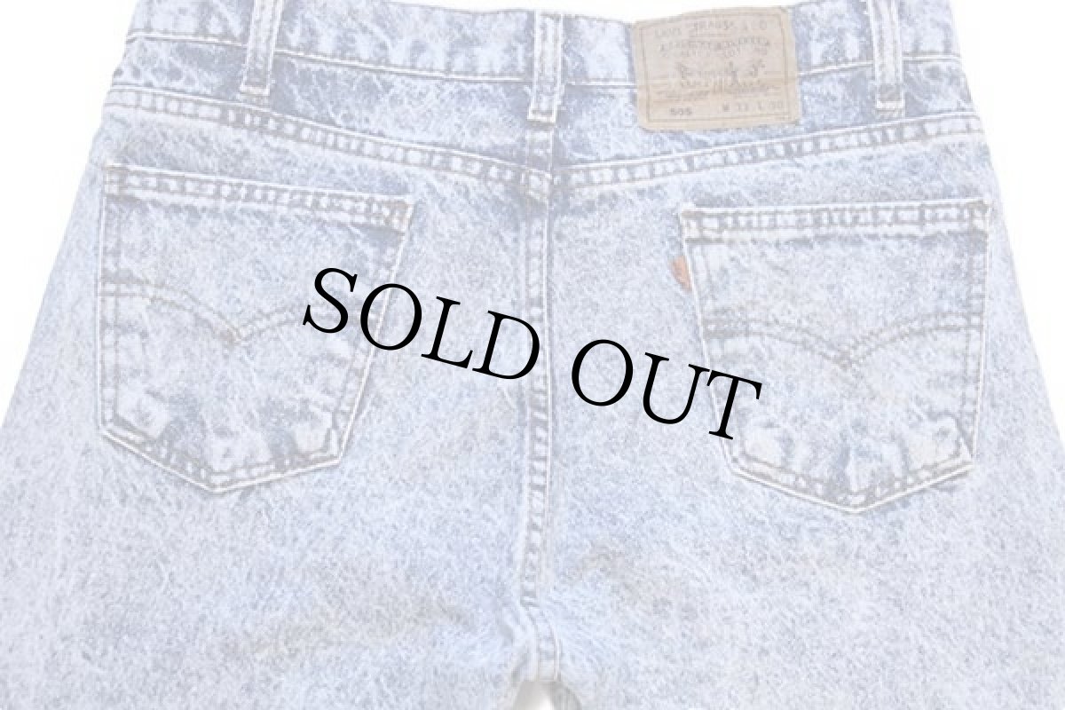 画像5: 90s USA製 Levi'sリーバイス 505 ケミカルウォッシュ デニムパンツ w33 L30★アシッド (5)