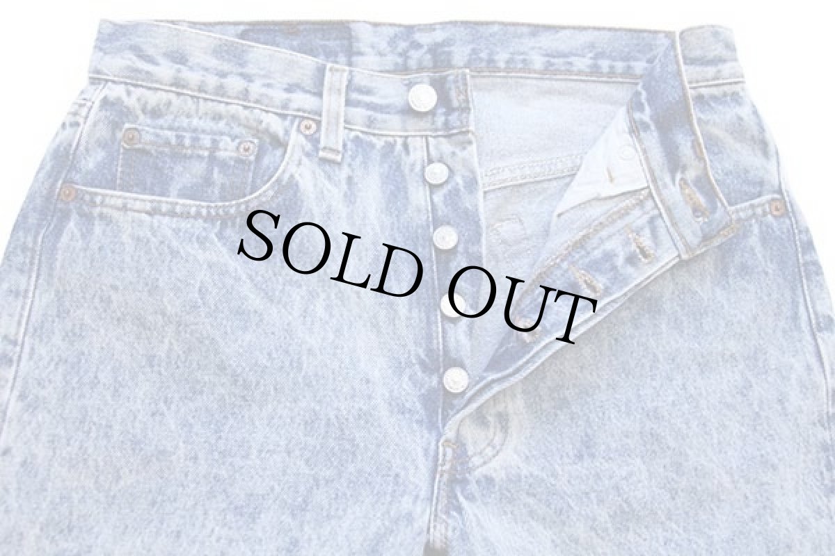 画像4: 80s USA製 Levi'sリーバイス 501 ケミカルウォッシュ デニムパンツ カスタム w31★アシッド (4)