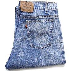 画像1: 80s USA製 Levi'sリーバイス 550 ケミカルウォッシュ デニムパンツ w38 L32★アシッド (1)