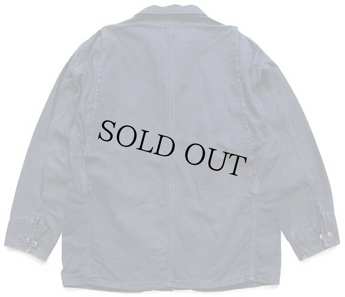 画像2: Ober ORIGINAL JEANS ダック地 カバーオール 紺 フェード L (2)