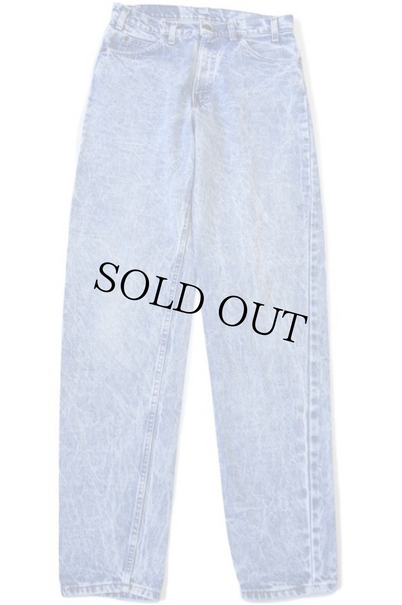 画像2: 80s USA製 Levi'sリーバイス 550 ケミカルウォッシュ デニムパンツ w33 L36★アシッド (2)