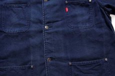 画像5: Ober ORIGINAL JEANS ダック地 カバーオール 紺 フェード L (5)