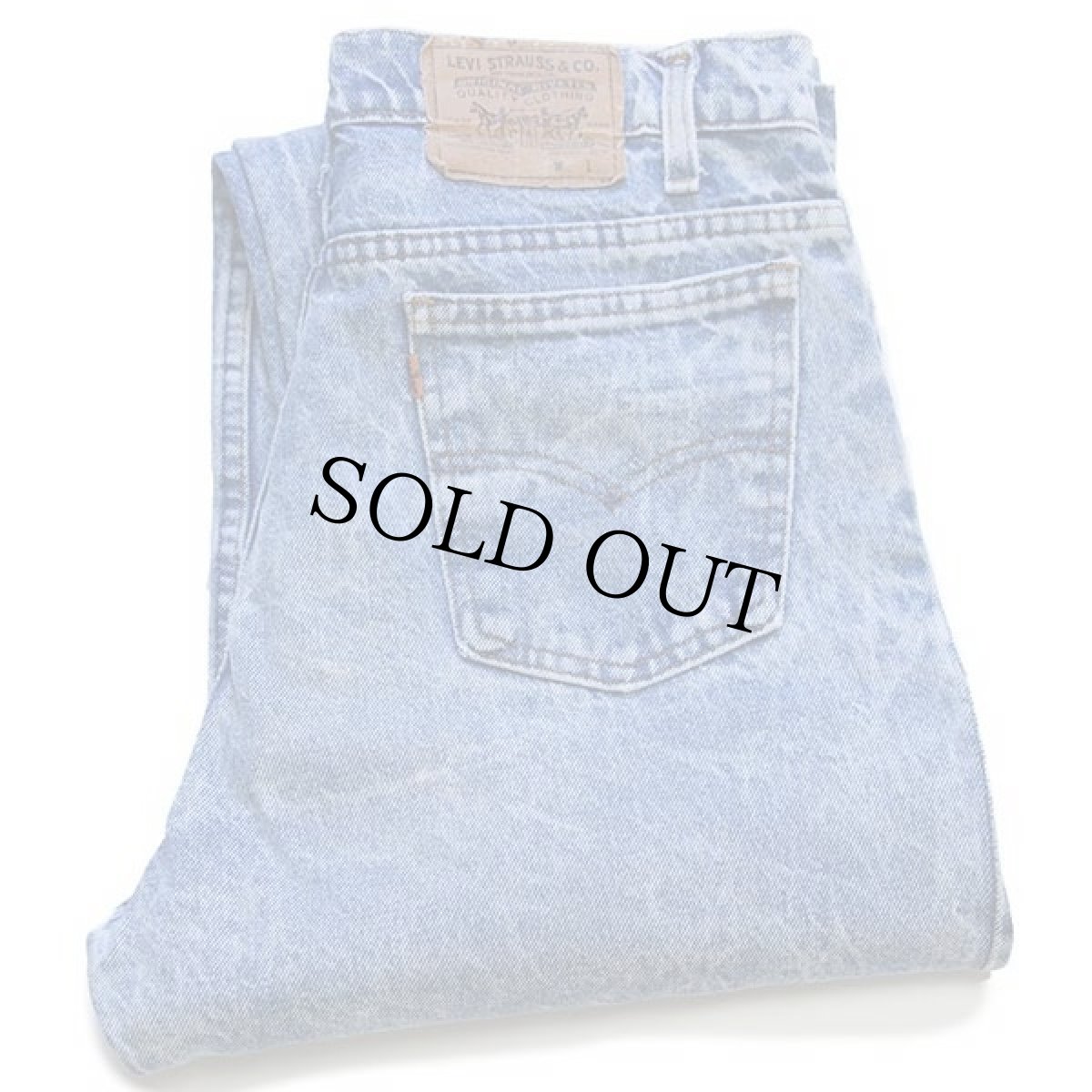 画像1: 80s USA製 Levi'sリーバイス 550 ケミカルウォッシュ デニムパンツ w33 L36★アシッド (1)