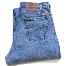 画像1: 80s USA製 Levi'sリーバイス 550 ケミカルウォッシュ デニムパンツ w33 L36★アシッド (1)