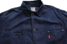 画像3: Ober ORIGINAL JEANS ダック地 カバーオール 紺 フェード L (3)