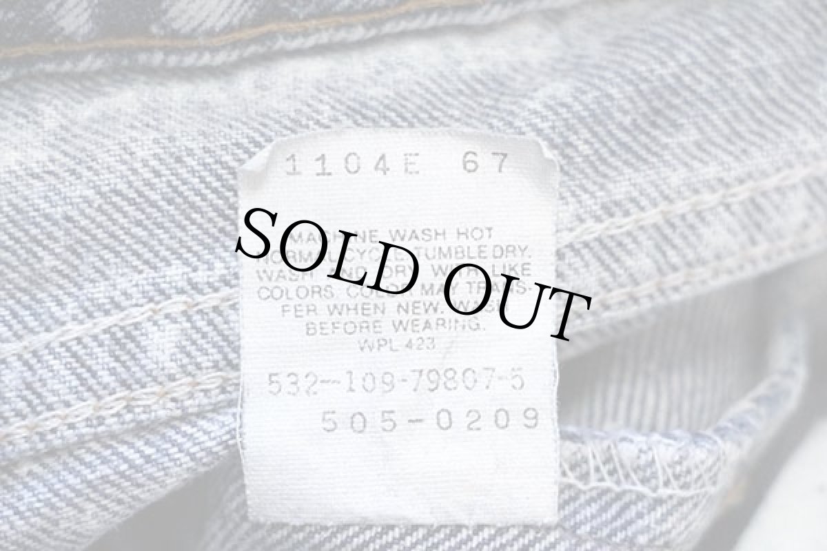 画像7: 80s USA製 Levi'sリーバイス 505 ケミカルウォッシュ デニムパンツ w36★アシッド (7)