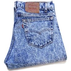 画像1: 80s USA製 Levi'sリーバイス 505 ケミカルウォッシュ デニムパンツ w36★アシッド (1)