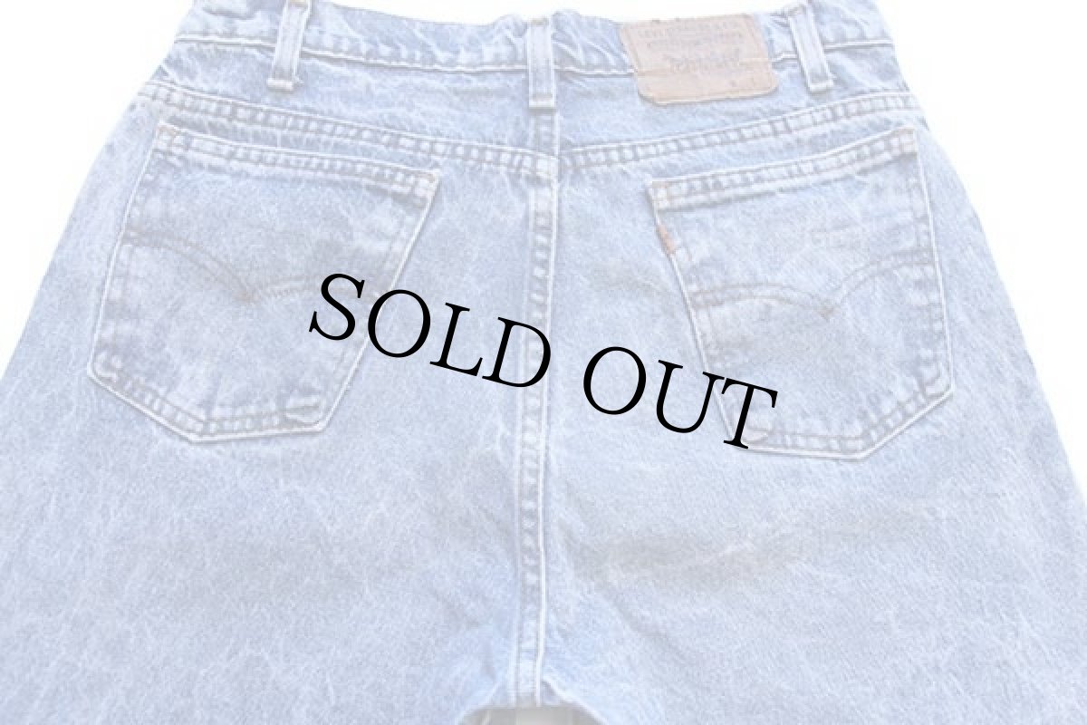 画像5: 80s USA製 Levi'sリーバイス 550 ケミカルウォッシュ デニムパンツ w33 L36★アシッド (5)