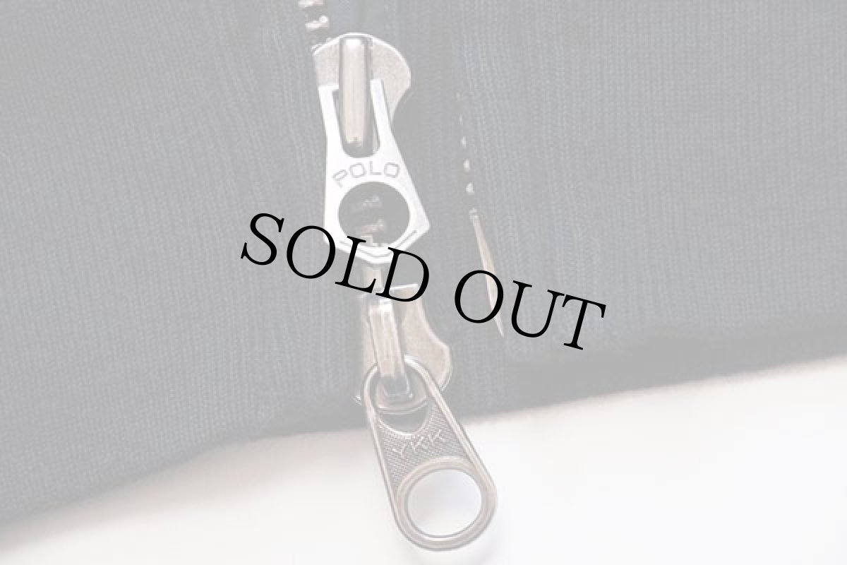 画像5: 00s ポロ ラルフローレン フェルトパッチ付き スウェット 切り替え ジャケット 黒 M (5)