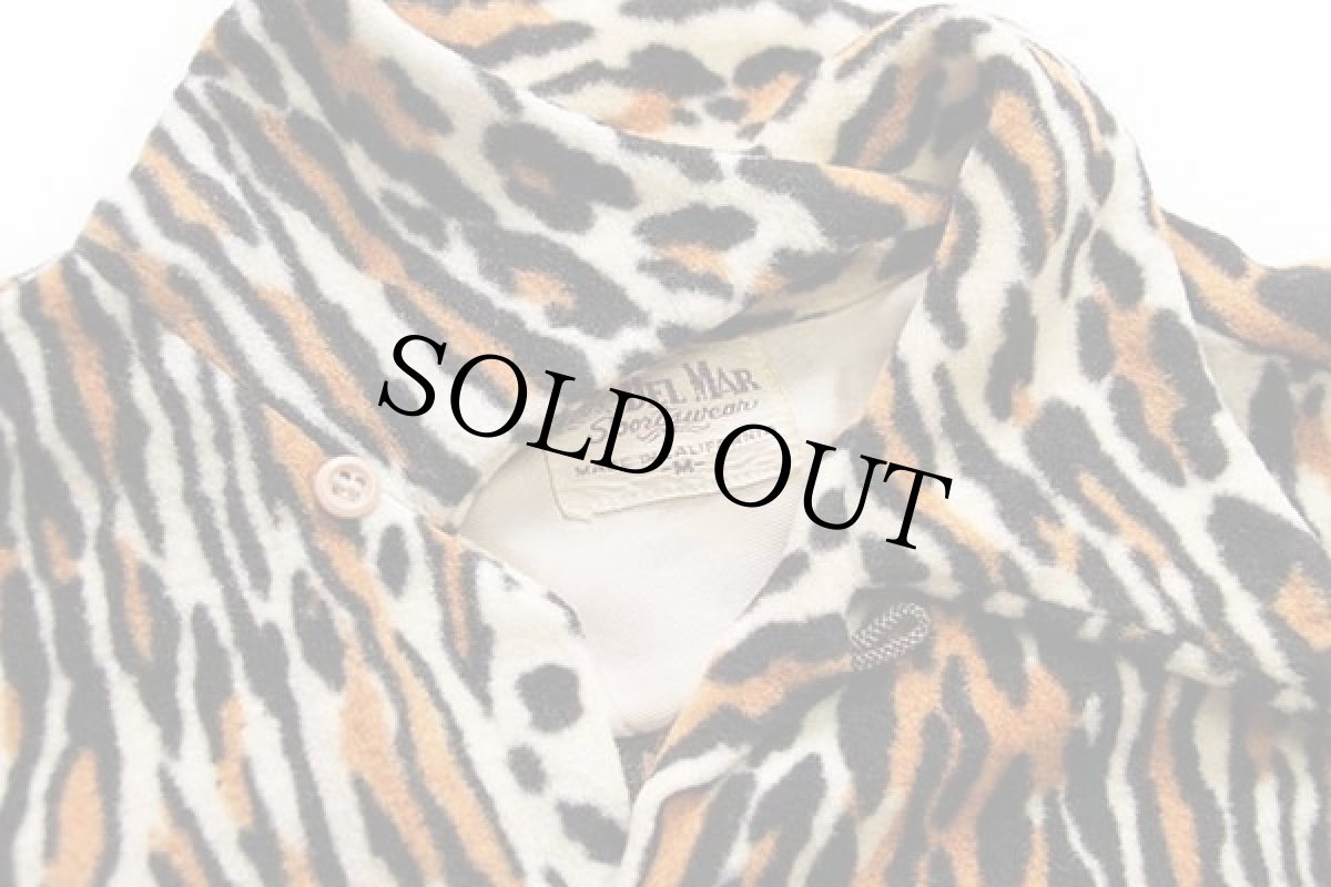 画像4: 50s USA製 DEL MAR レオパード柄 オープンカラーシャツ M★B (4)