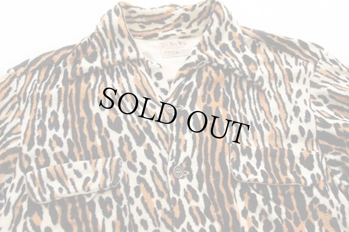 画像3: 50s USA製 DEL MAR レオパード柄 オープンカラーシャツ M★B (3)