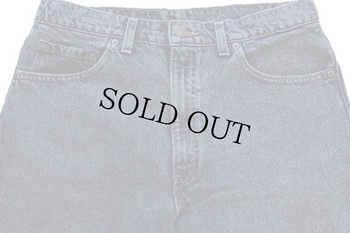 画像4: 90s USA製 Levi'sリーバイス 550 ケミカルウォッシュ カラーデニムパンツ 紺 w34 L32★アシッド (4)