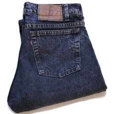 画像1: 80s USA製 Levi'sリーバイス 505 ケミカルウォッシュ カラーデニムパンツ 後染め 紺 w31★アシッド (1)