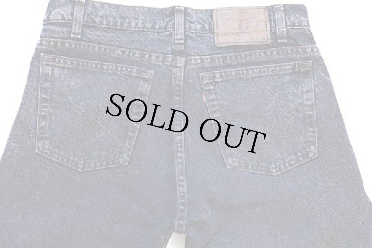 画像5: 80s USA製 Levi'sリーバイス 505 ケミカルウォッシュ カラーデニムパンツ 後染め 紺 w31★アシッド (5)