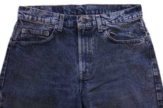 画像4: 80s USA製 Levi'sリーバイス 505 ケミカルウォッシュ カラーデニムパンツ 後染め 紺 w31★アシッド (4)