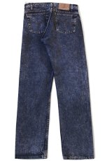 画像3: 80s USA製 Levi'sリーバイス 505 ケミカルウォッシュ カラーデニムパンツ 後染め 紺 w31★アシッド (3)