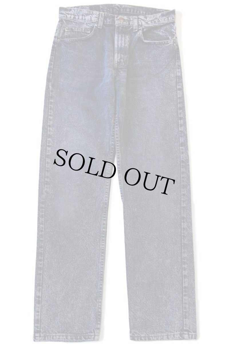 画像2: 80s USA製 Levi'sリーバイス 505 ケミカルウォッシュ カラーデニムパンツ 後染め 紺 w31★アシッド (2)