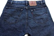 画像5: 90s USA製 Levi'sリーバイス 550 ケミカルウォッシュ カラーデニムパンツ 紺 w34 L32★アシッド (5)