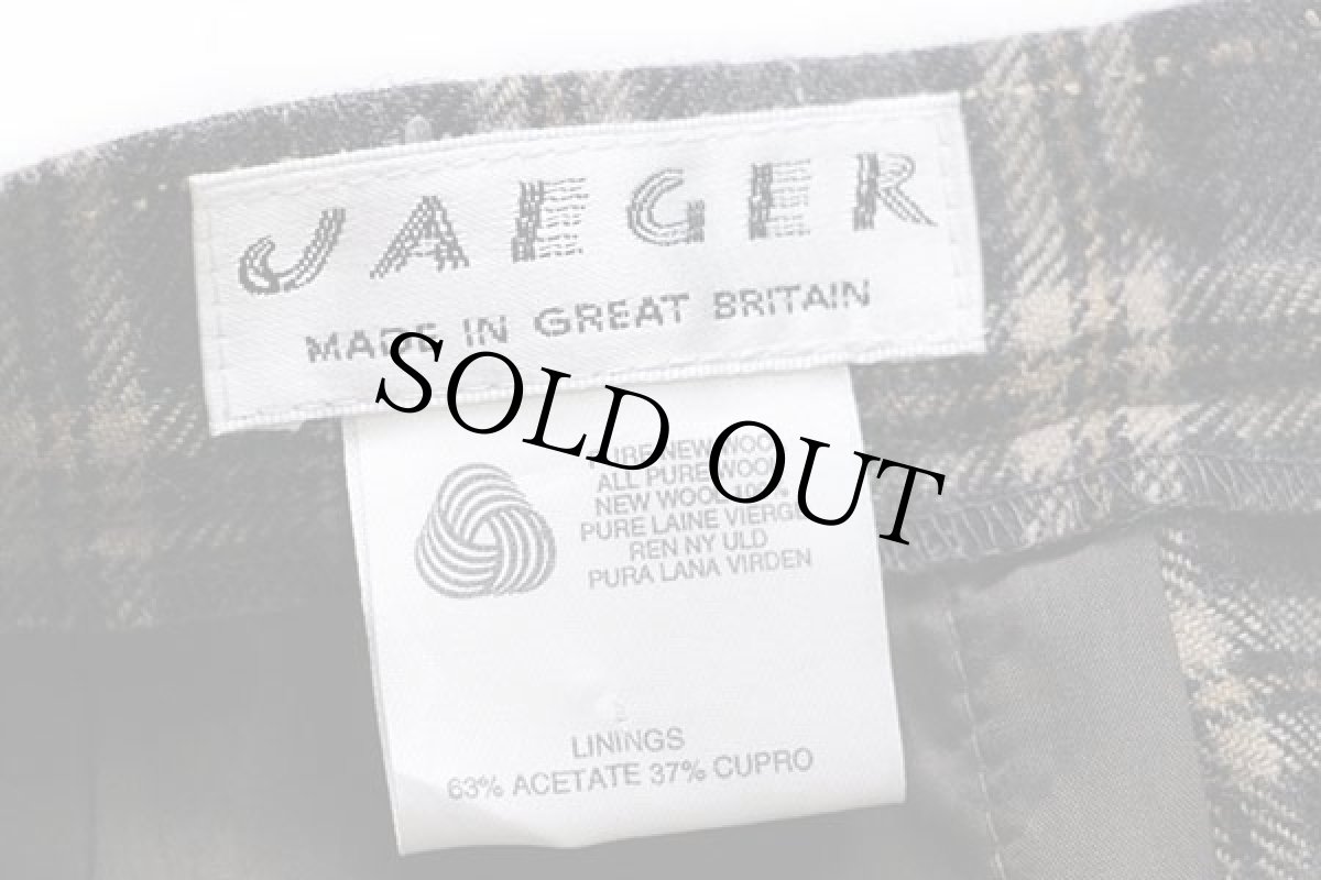 画像3: 90s 英国製 JAEGER タータンチェック ステッチ装飾 ウールスカート 12 (3)