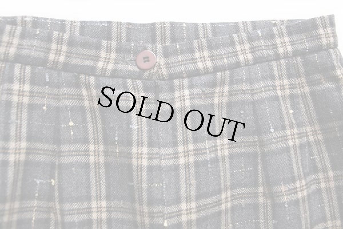 画像5: 90s 英国製 JAEGER タータンチェック ステッチ装飾 ウールスカート 12 (5)