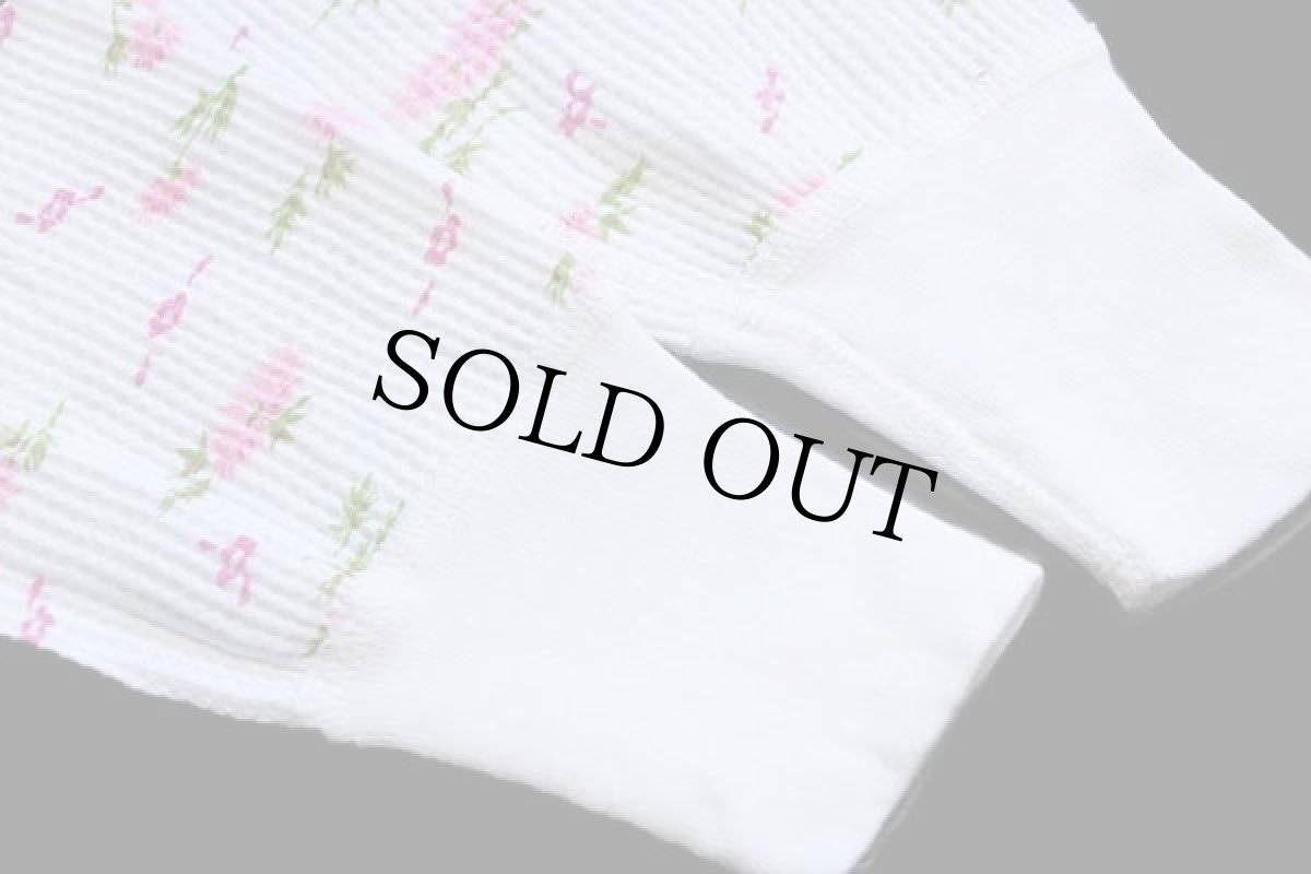 画像6: 70s USA製 ARCTEX フラワー 総柄 サーマルシャツ L (6)