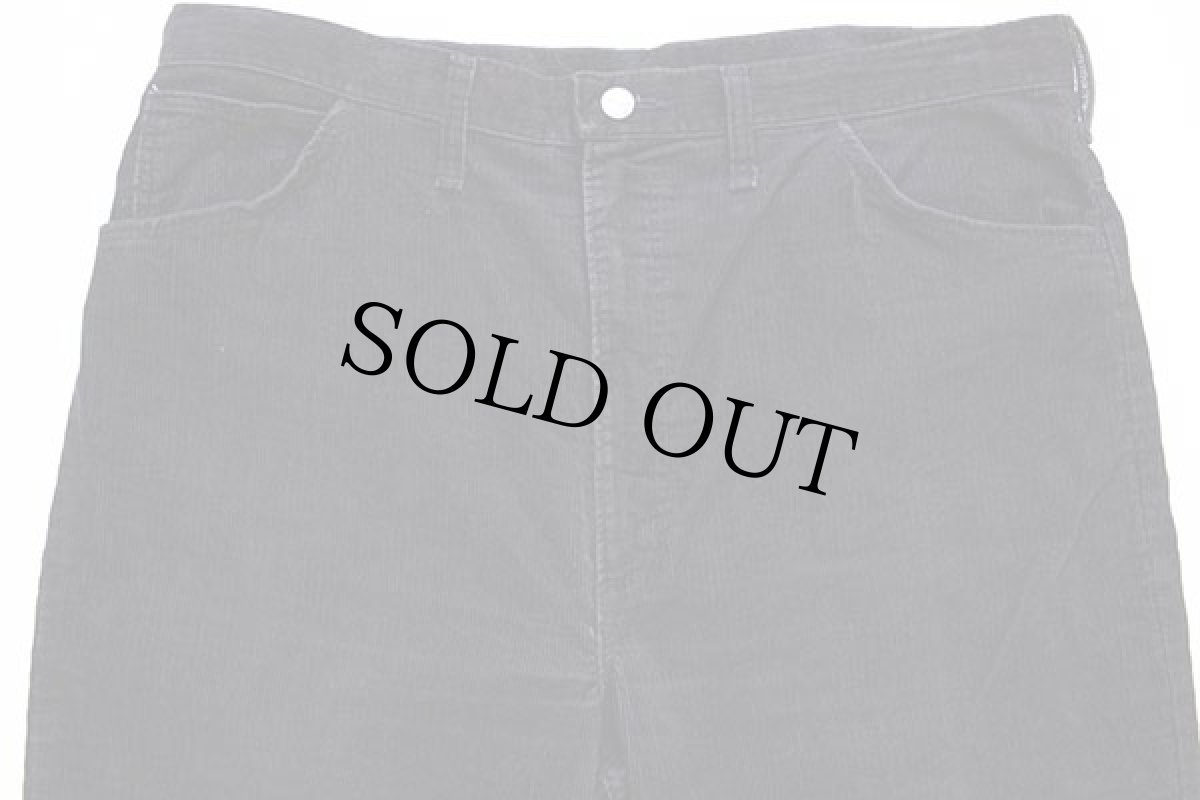 画像4: 80s USA製 Wranglerラングラー 82665 コーデュロイパンツ 黒 w38 (4)