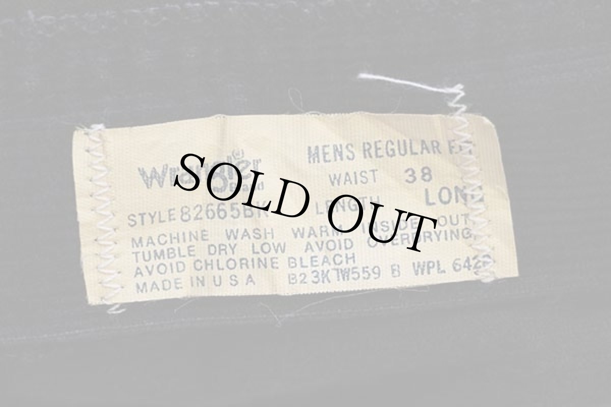 画像6: 80s USA製 Wranglerラングラー 82665 コーデュロイパンツ 黒 w38 (6)