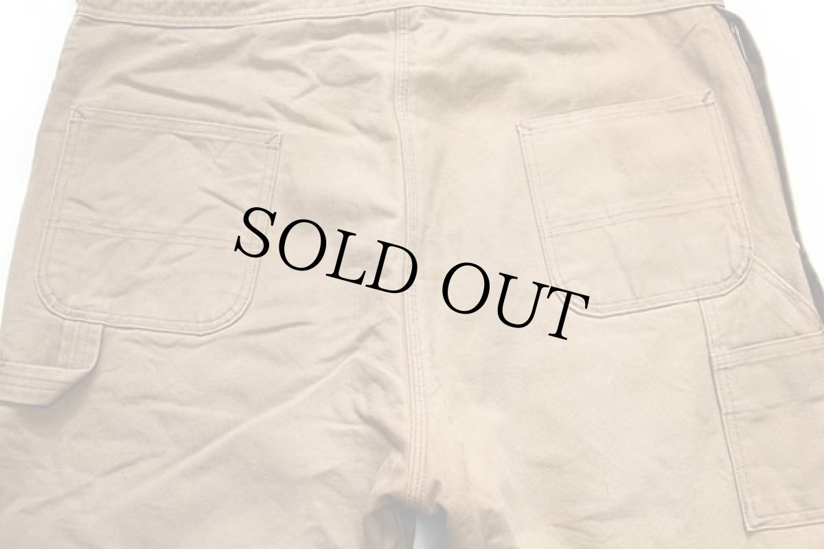 画像4: 90s carharttカーハート キルティングライナー ダック地 オールインワン 茶★つなぎ (4)