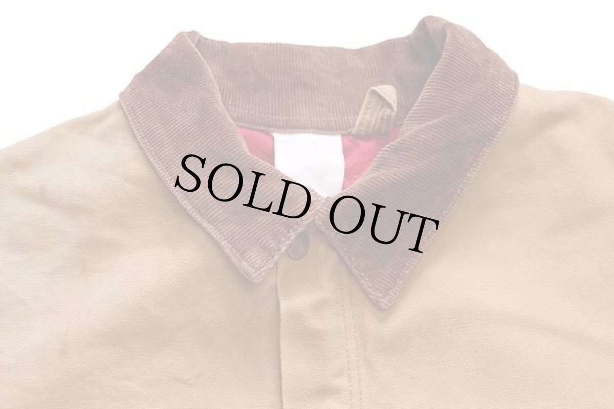 画像6: 90s carharttカーハート キルティングライナー ダック地 オールインワン 茶★つなぎ (6)