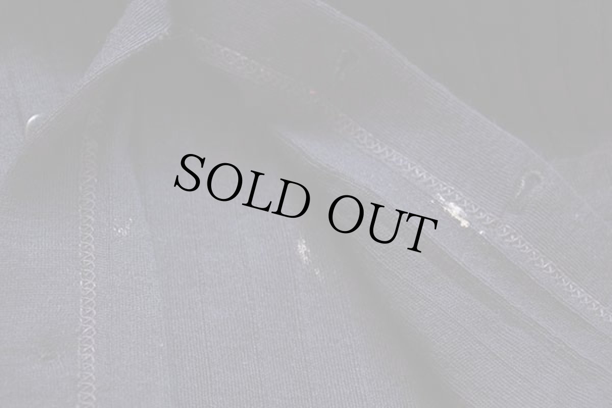 画像7: 40s Highland パチポケ 針抜き ウールニット ワークカーディガン 紺 (7)