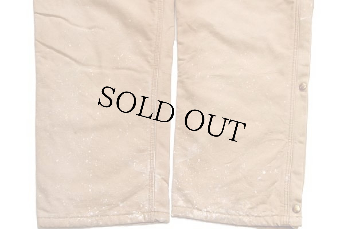 画像10: 90s carharttカーハート キルティングライナー ダック地 オールインワン 茶★つなぎ (10)