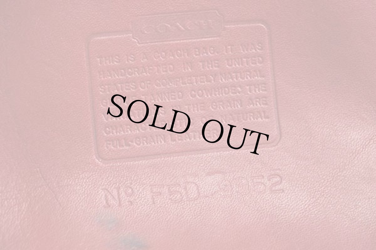 画像4: USA製 COACH オールド コーチ 巾着 レザー ショルダーバッグ 赤★9952 (4)