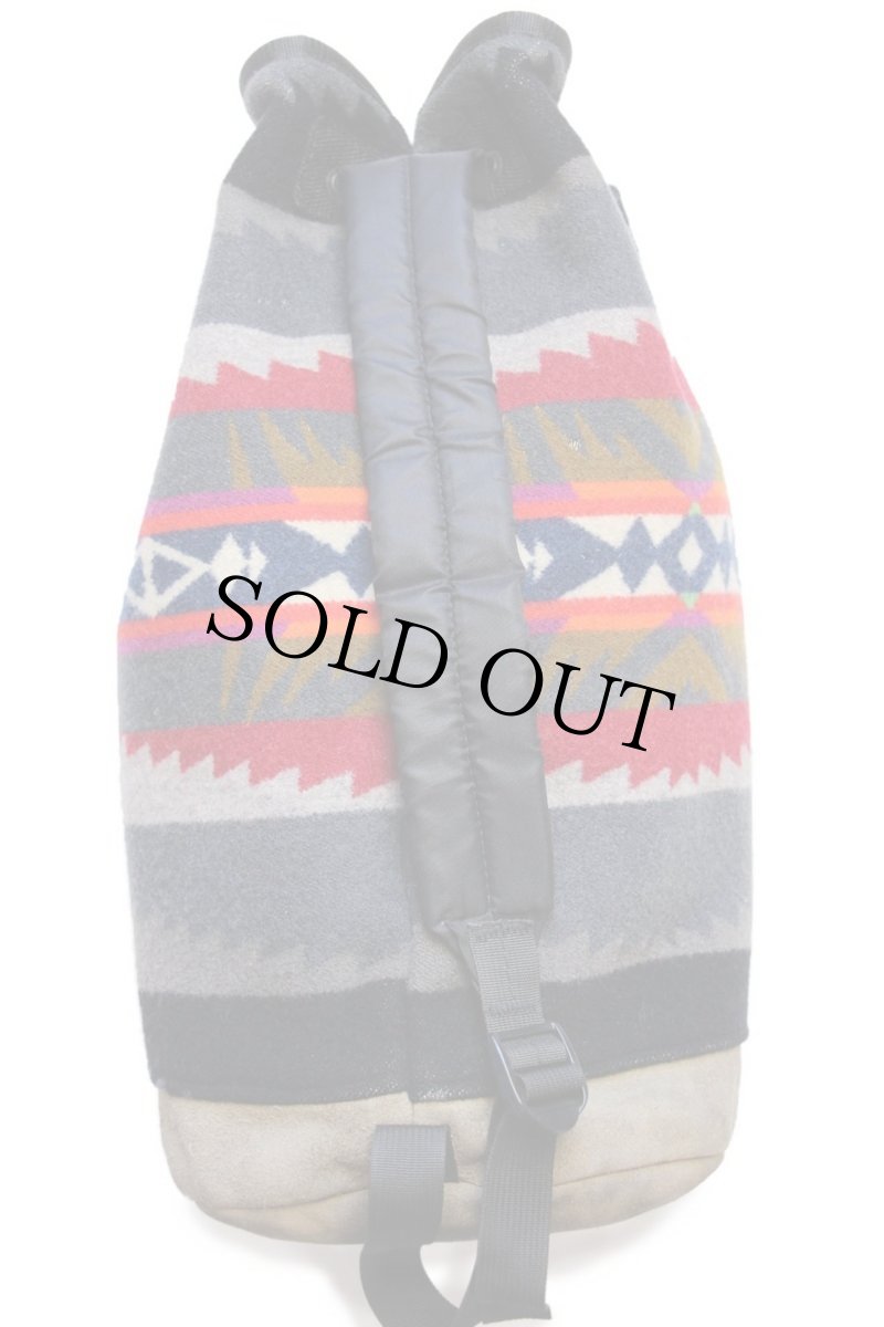 画像3: 80s USA製 PENDLETONペンドルトン ネイティブ柄 ボトムレザー ウール ブランケット ワンショルダーバッグ (3)