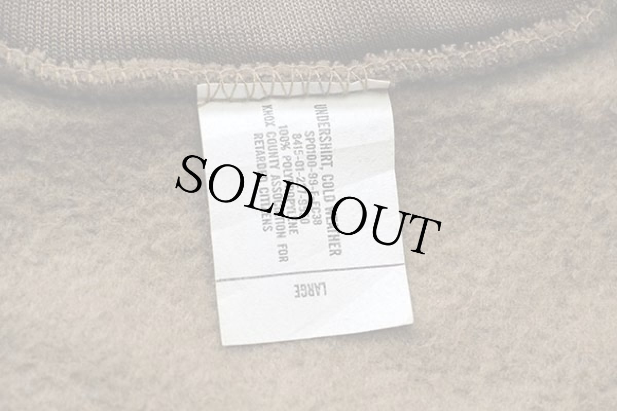 画像4: 90s 米軍 ハイネック フリーダムスリーブ 裏起毛 アンダーシャツ コヨーテブラウン L (4)