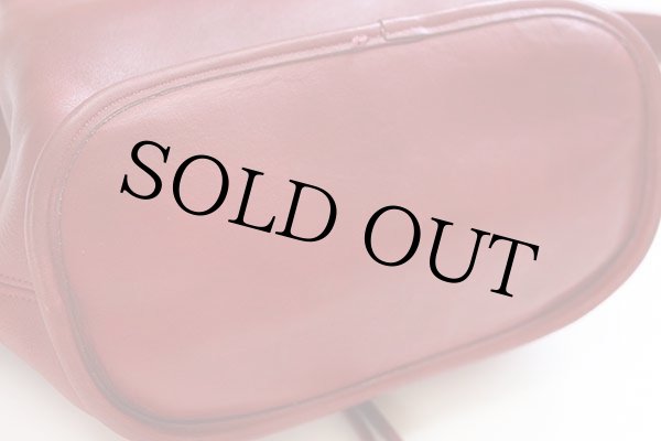 USA製 COACH オールド コーチ 巾着 レザー ショルダーバッグ 赤☆9952 