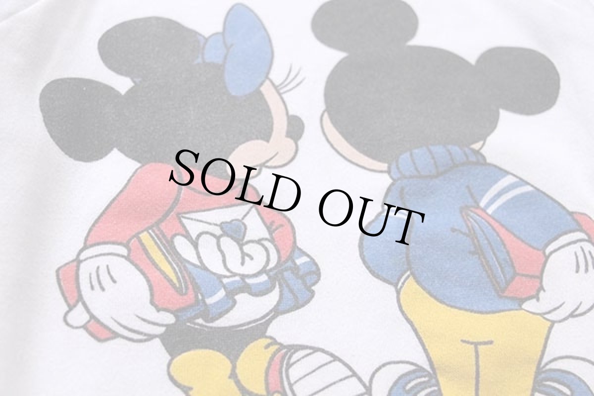 画像5: 80s USA製 Washington,D.C. ミッキー&ミニー マウス 両面プリント スウェット 白 S (5)