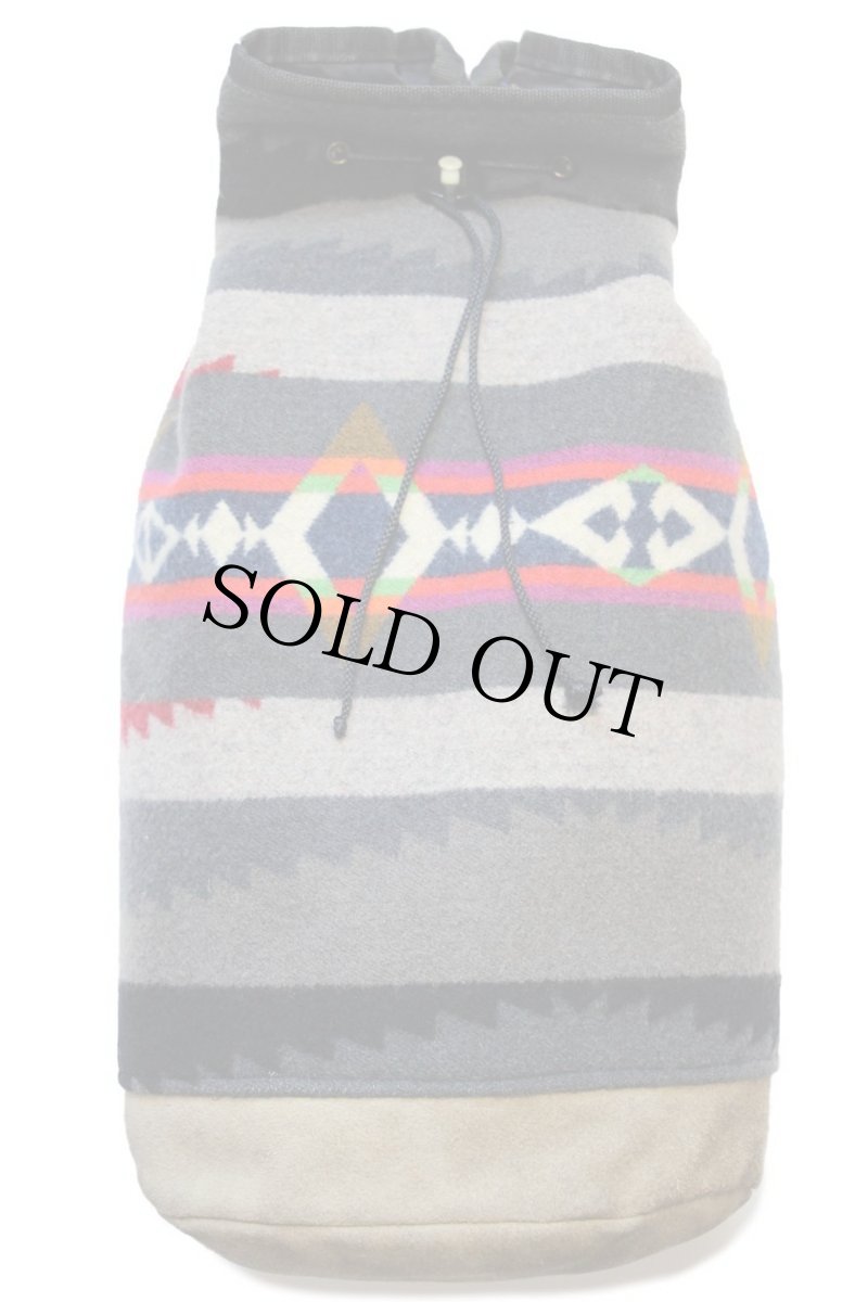 画像2: 80s USA製 PENDLETONペンドルトン ネイティブ柄 ボトムレザー ウール ブランケット ワンショルダーバッグ (2)