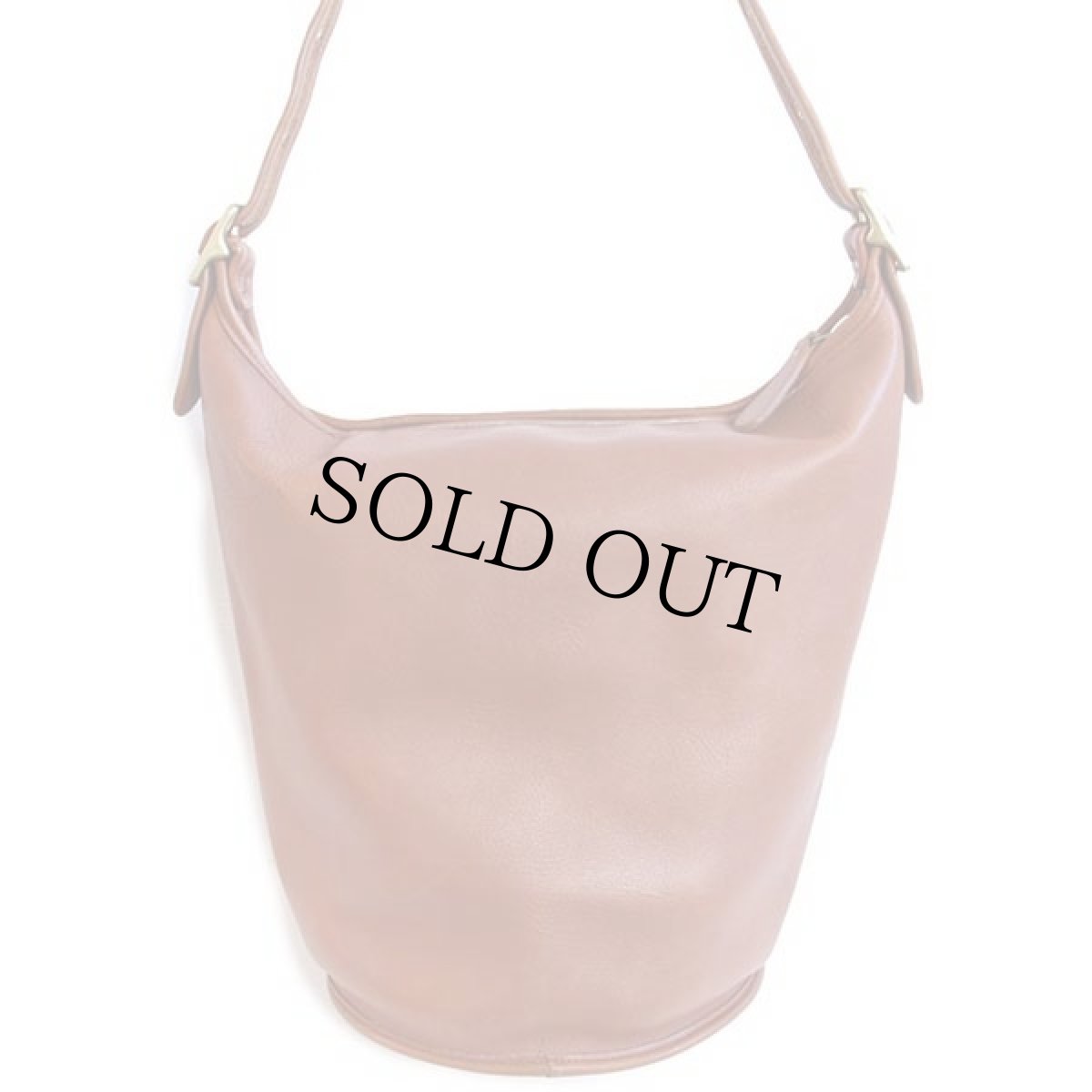 画像2: USA製 COACH オールド コーチ バケツ型 レザー ショルダーバッグ 茶 大★9085 (2)