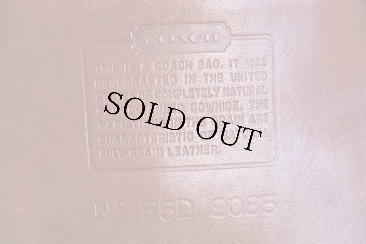 画像3: USA製 COACH オールド コーチ バケツ型 レザー ショルダーバッグ 茶 大★9085 (3)