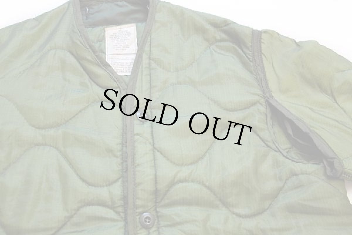 画像3: 80s 米軍 U.S.ARMY M-65 フィールドジャケット ツートン ナイロン キルティングライナー オリーブ S (3)