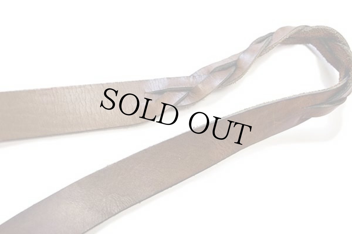 画像8: 70s キノコ 花柄 カービング ペイント レザー ショルダーバッグ 茶 (8)