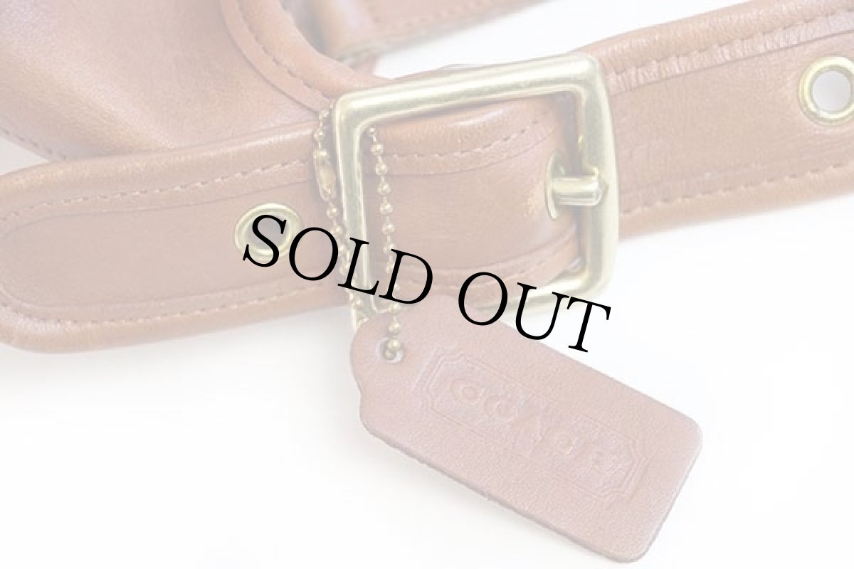 画像4: USA製 COACH オールド コーチ バケツ型 レザー ショルダーバッグ 茶 大★9085 (4)