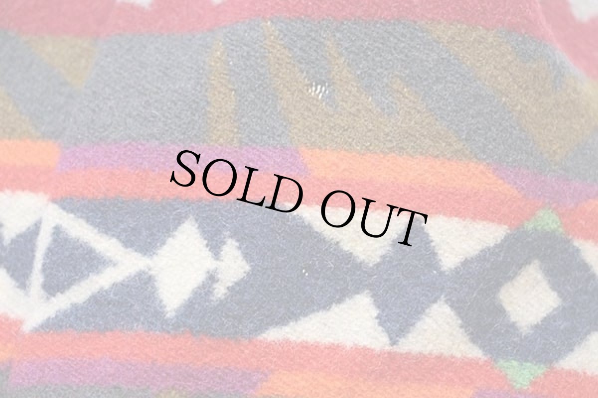 画像8: 80s USA製 PENDLETONペンドルトン ネイティブ柄 ボトムレザー ウール ブランケット ワンショルダーバッグ (8)