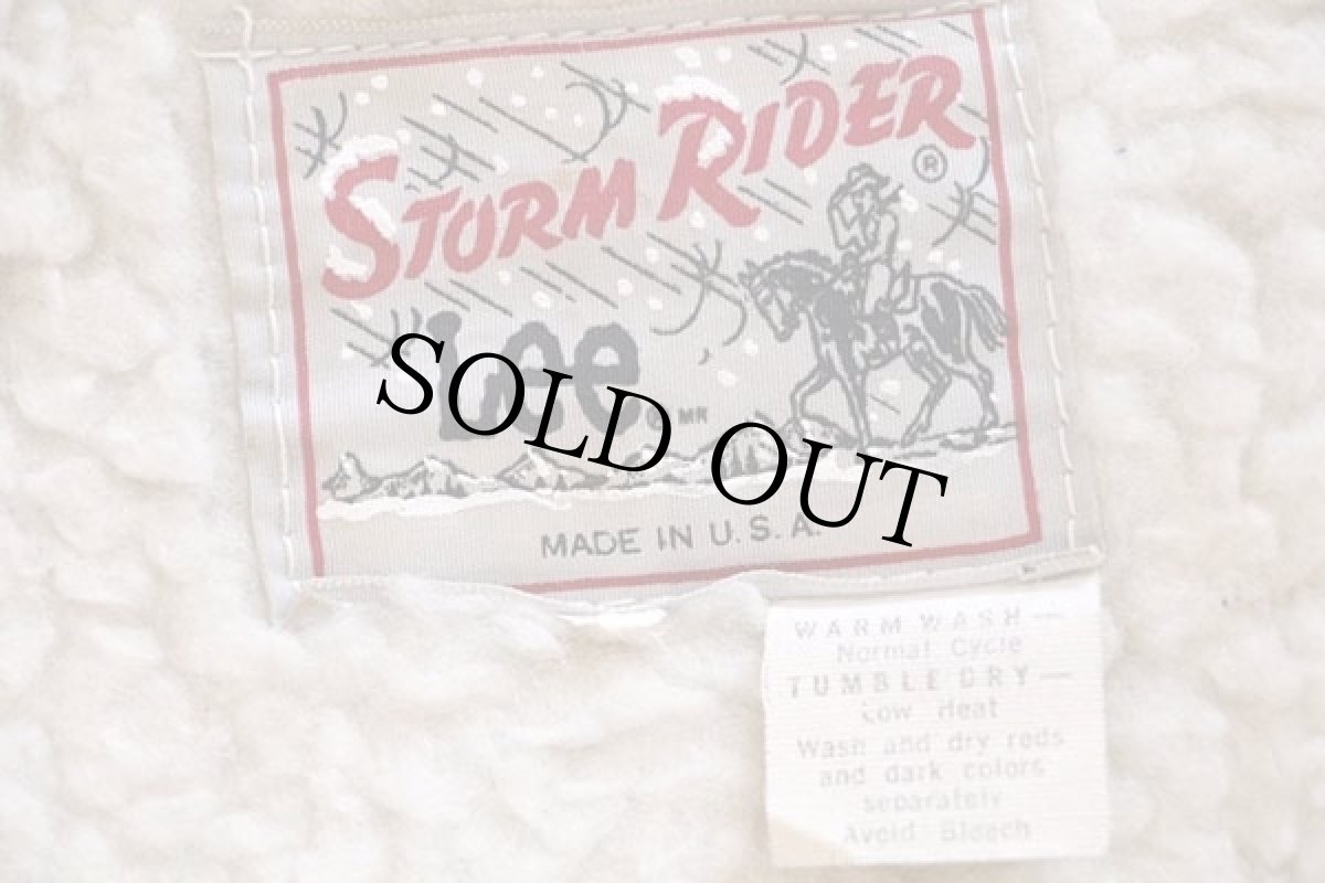 画像4: 70s USA製 Leeリー STORM RIDERストームライダー ボアライナー デニム ランチコート L (4)