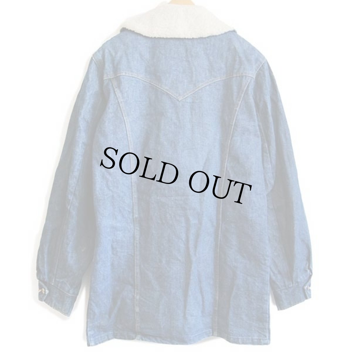 画像2: 70s USA製 Leeリー STORM RIDERストームライダー ボアライナー デニム ランチコート L (2)