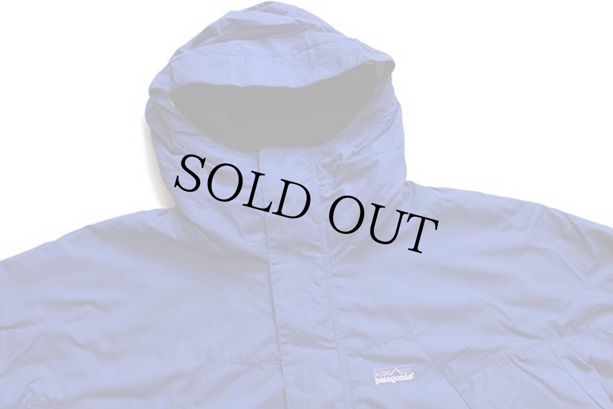 画像3: 00s patagoniaパタゴニア パイル フリースライナー ナイロン インファーノジャケット 青 M★刺繍ロゴ (3)