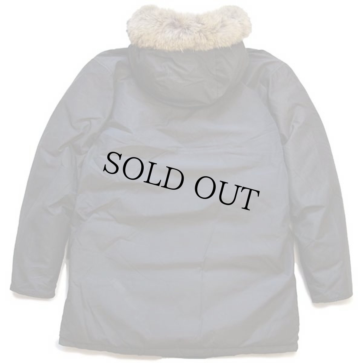 画像2: 00s USA製 WOOLRICH JOHN RICH&BROS. ウールリッチ コヨーテファー アークティックパーカー ダウンコート 紺 フェード M★B-9タイプ (2)