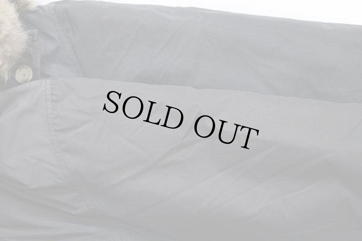 画像9: 00s USA製 WOOLRICH JOHN RICH&BROS. ウールリッチ コヨーテファー アークティックパーカー ダウンコート 紺 フェード M★B-9タイプ (9)